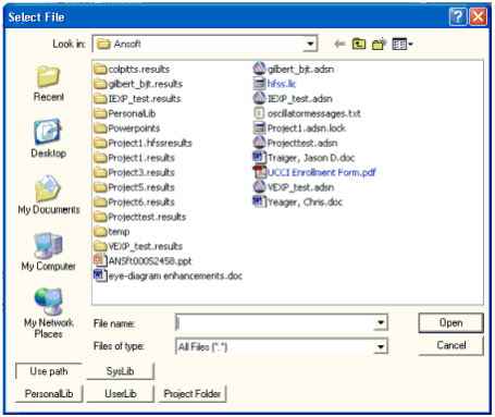 Select File Window