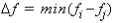 Delta f equation.