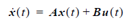 Rate of change of the state variables equation