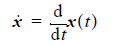 Definition of x dot