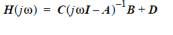 The frequency-domain transfer function matrix