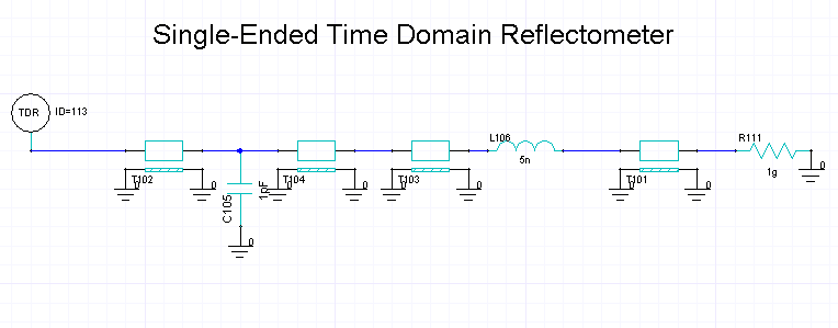 Single-Ended Time Domain Reflectometer Circuit Schematic
