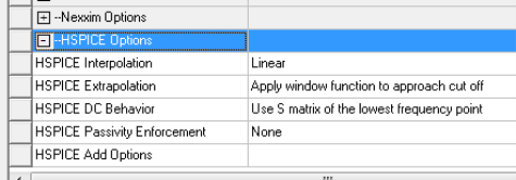 HSPICE Options list