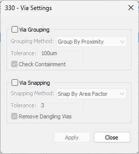 Via Settings Window