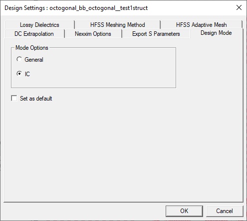 Design Settings > Design Mode