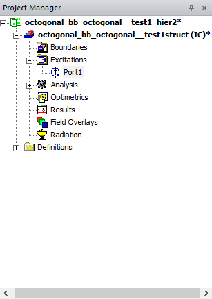 Project Manager Window > Project Tree > Active Design Folder > Excitations > Port1