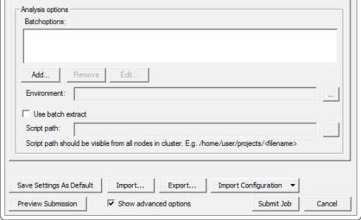 Analysis Options groupbox. 