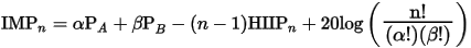 Amplitude of IMPs equation.