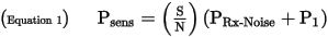 Sensitivity equation