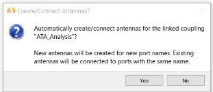 Create/Connect Antennas dialog box.