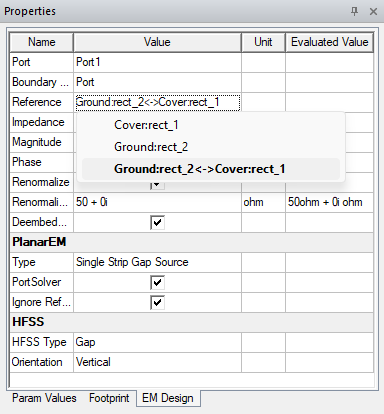Properties Window > Reference