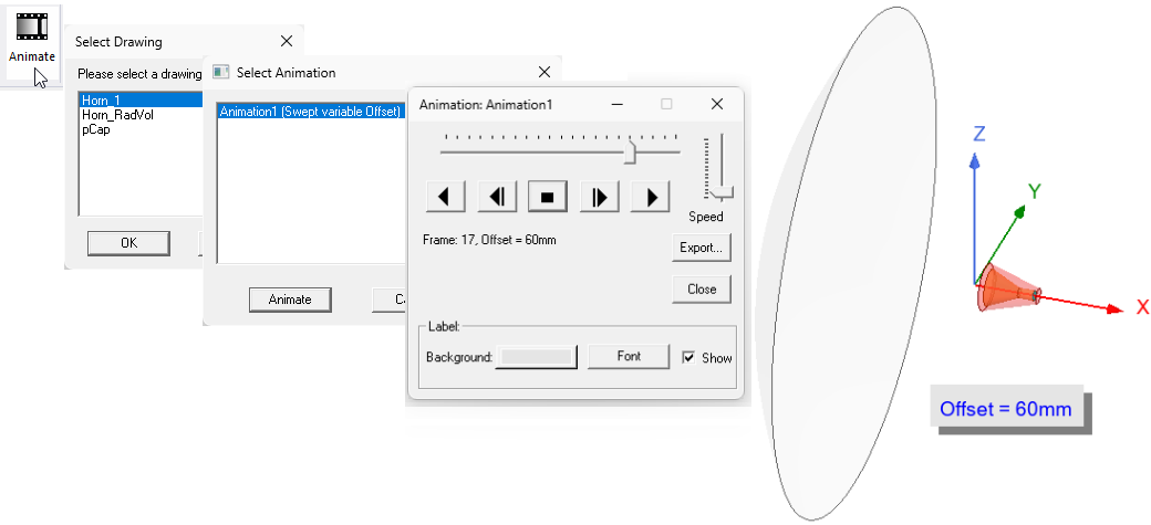 Accessing the Animation dialog box.