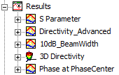 Project Manager, Results node.
