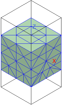 mesh overlay   on equivalent material object, second design