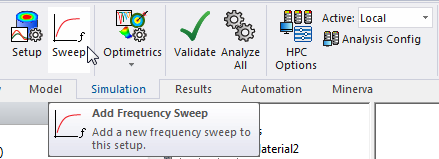 Sweep option highlighted in ribbon.