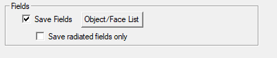 Fields groupbox, Save Fields option enabled.