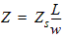 Equation for impedance.