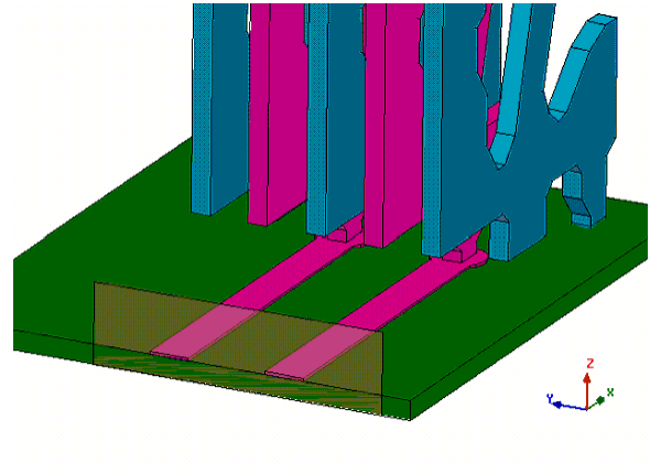 Connector on a printer circuit board.