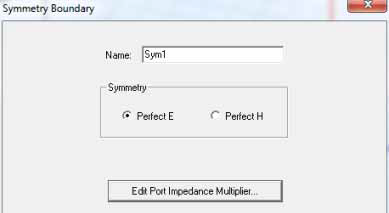 Symmetry Boundary dialog.