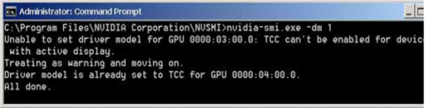Administrator command prompt dialog.