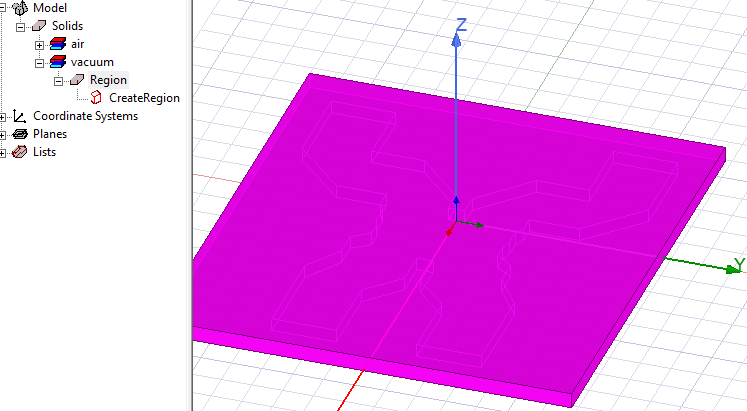 Example project in modeler window.