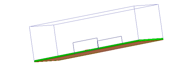 Model of a microstrip line enclosed by an airbox.