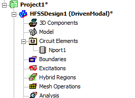 Project Tree with Circuit Port folder listed.