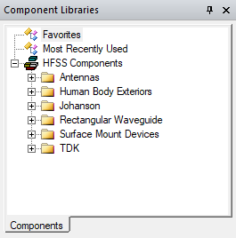 Component Libraries Window
