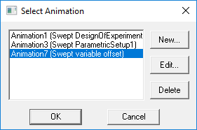 Select Animation dialog.