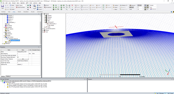 AEDT project window, plot.
