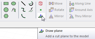 Draw plane icon selected in Draw ribbon.
