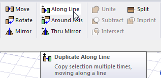 Along Line icon.