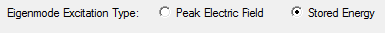 Eigenmode Excitation Type set to Stored energy.