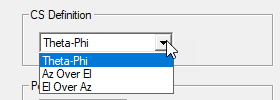 CS Definition Drop-Down Menu