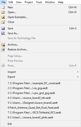 File Menu