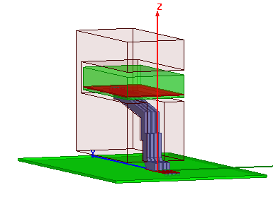 Model of a four pin section of a connector