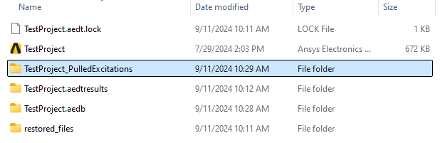 Pull Excitation Folder