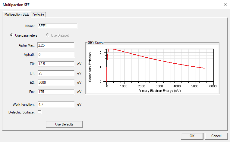 Multipaction SEE dialog, Multipaction SEE tab.