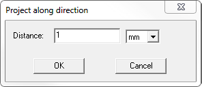 Project along direction dialog.