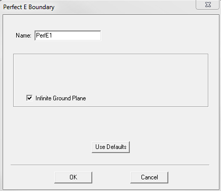 Perfect E boundary dialog.