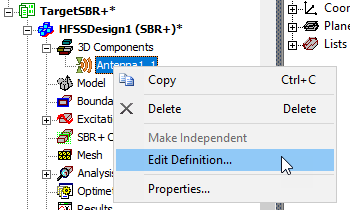 Analysis shortcut menu, Clear Linked Data selected.