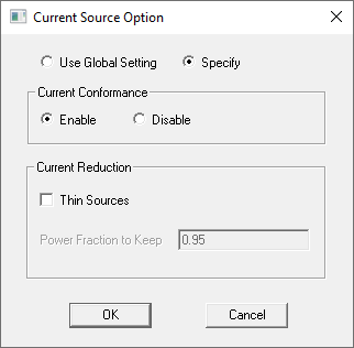 Current Source dialog.