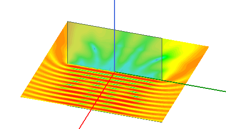 3D Model with rectangular near field plot.