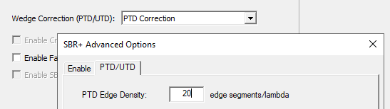 SBR+ Advanced Options.