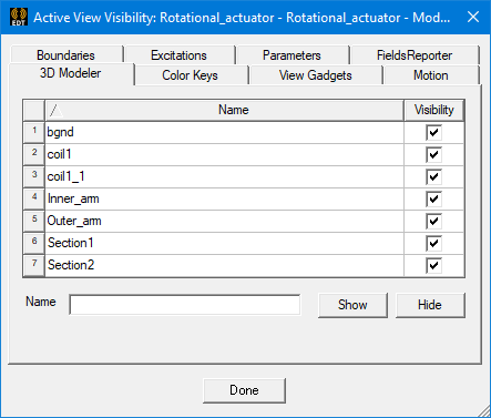 Active View Visibility dialog