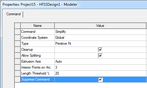 Properties dialog.