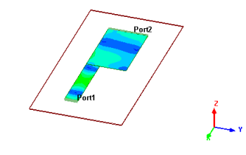 Model with surface current overlay.