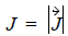 J equals determinant of J vector.