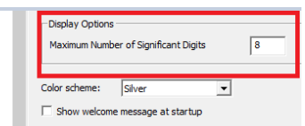 Display options group box.