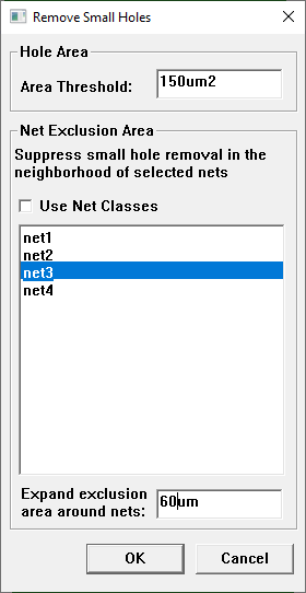 Remove Small Holes Window